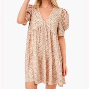 Tuckernuck Hyacinth House Floral Puff Sleeve Follie Mini Dress